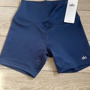 ALO Yoga Deep Blue Bike Shorts